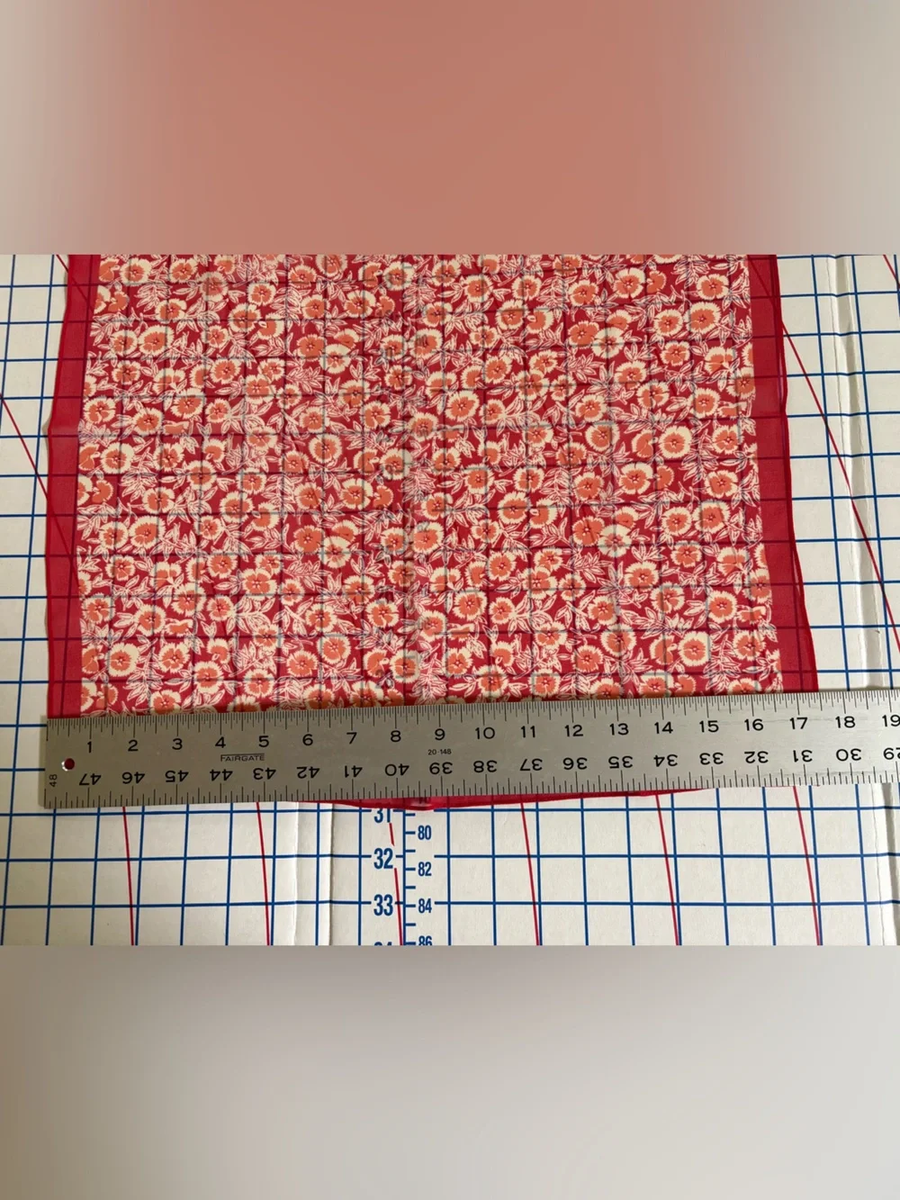 Coldwater Creek Red & Coral Floral Lightweight Scarf